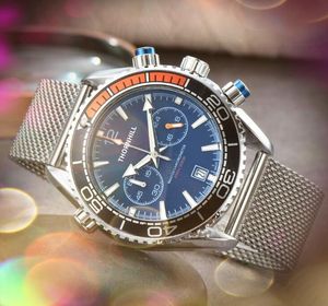 Clean factory full functional stopwatch watches 43mm Quartz chronograph movement Men Lumious Five Arrow Pins highend good looking Wristwatch Montre De Luxe