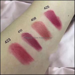 Lippenstift Top -Qualit￤t Marke M Love Me Lippenstift 4 Matte Farben Metall Rohr Rouge A Levres Drop Lieferung 2022 Gesundheit Sch￶nheit Make -up Lippen DHZNC