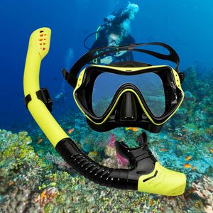 goggles Underwater Scuba Diving Masks Snorkeling Breath Tube Set Adult Sile Anti-Fog Goggles Glasses Swimming Pool Equipment L221028