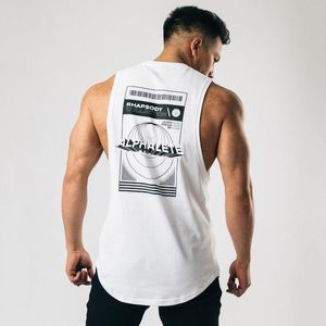 Regatas masculinas de cor sólida Top masculino 2022 Musculação Tight Undershirt Academia Músculo Moda Masculina Decote em O Corrida Esportes Sem Mangas