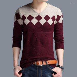 Camisolas masculinos Men Autumn Winter Cotton Cotton Robe Hombre Pull Homme Jersey Jumper Hiver Pullover O-Gobes Knit