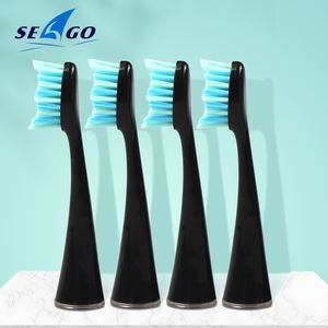 Toothbrush 4pcslot SEAGO Replacement Brush Head for SG986SG987S1S6S8S9 Soft Bristles Electric Heads Original Teeth Whiten 221101