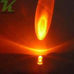 1000pcs mm pomarańczowy okrągły woda przezroczystą lampę LED Emiting Diode Dioda Foggy Ultra jasne koraliki Zestaw DIY Practake szeroki kąt J