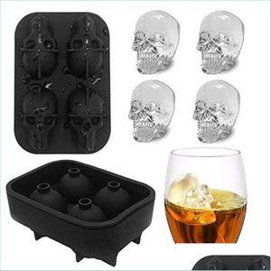 Strumenti per gelato Cube Maker Fai da te Creativo Gel di silice Gun Skl Shape Vassoio Mold Home Party Cool Whisky Wine Ice Cream Bar Tool 220610 Dr Dhdai