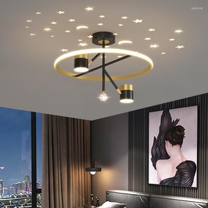 Kronleuchter Kronleuchter hellschwarzer Sternenhimmel für Wohnzimmer Schlafzimmer Esshaus Home Innendekor 2022 Moderne LED Deckenlampenlampe