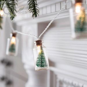 Cordes arbre de noël bocal en verre lumière batterie fée chaîne avec bouteille pour décoration Halloween fête anniversaire décor