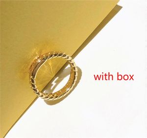 Fashion Gold Letter Band Rings Women Party Ring For Lady Wedding Lovers Gift Engagement Jewelry