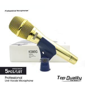 5pcs Professional Live Vocals KSM9G Динамический проводной микрофон караоке -караоке -суперкардиоидный подкаст микрофоно Мик Mike