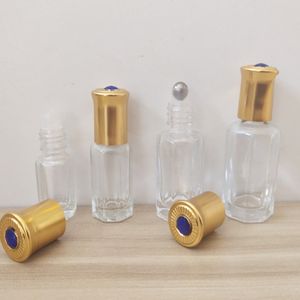 3ml 6ml 10ml 12ML Octagonal Glass Bottle Roll on Bottle Perfume Roller Bottles Essential Oil Packaging