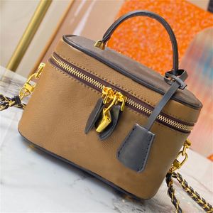 Designer Cosmetic box handbags vanity Bags makeup case lady Bucket bag classic make up Trunk leather women fashion shoulder Tote handbag purse