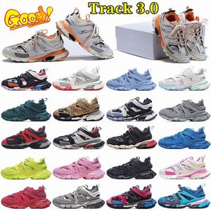 Casual Shoes Designer Track 3 3.0 mężczyzn Kobiety Sneakers Triple White Black Gomma Skórzany Trener Trainerowy Platforma Buty