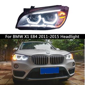 Bilhuvudmontering LED DRL DAYTIME RUND LIGHT FÖR BMW X1 E84 Dynamisk streamer Turn Signal High Beam Fog Front Lamp