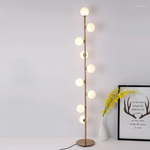 Floor Lamps Modern LED Lamp Antique Standing Glass Light Creative Studio Bedroom El Art Decoration Lighting H090