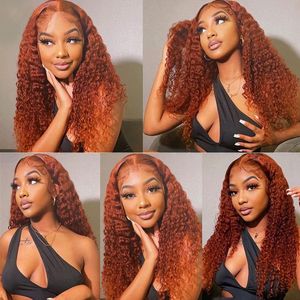 Burgundy Transparent curly Lace Frontal Wig 13x4 Colored Brazilian Remy Wig Curly Human Hair Wigs for Women