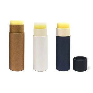 Pappersbordslåda Läpp Balm Tube Miljödavla Tryck upp kosmetisk förpackningsrör Glansbehållare