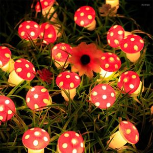 Str￤ngar h￤rlig svamp Fairy Light Battery Powered Christmas Garland f￶r Grunge Indie Garden Decor