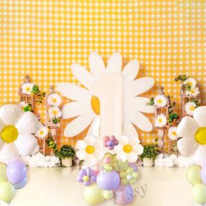 Party Decoration Daisy Themed Birthday Balloons Cake Toppers For Girl's Decorations DIY Flower Wedding Supplies