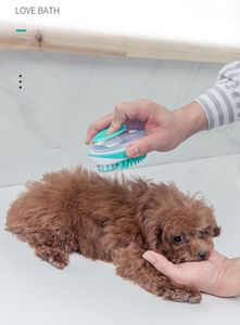 Cat Grooming bath brush for pet massage brushes removes loose hair comb shower scrubber 2 in 1shampoo dispenser pets tools YSJ98