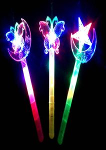 EMS DHL 100 stcs grote 36 cm Crystal Moon Star Butterfly Christmas Party Led Fairy Flash Glow Sticks Light Up Wand Party Disco K3551355