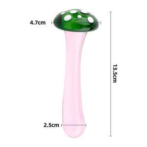 Sexspielzeuge Massagegerät Vibrator Kristallpilz Glas Analplug Penisdildo Vagina G-Punkt-Stimulator Prostatamassage Buttplugs Orgasmus VGZJ