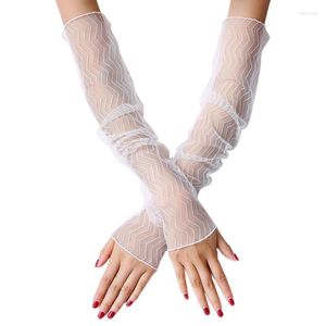 Knee Pads Arm Sleeves For Women Stylish Thin Lace Fingerless Cooling Mesh Sleeve Summer Sunblock Cycling