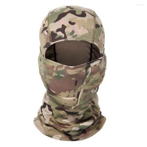 Bandanas Tactical Camo Face Mask Bandana Balaclava Hood Headwear For Men Women Training Cycling Ski vindbeständig jakt