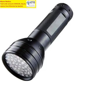 Ультрафиолетовые светильники Светодиодный ультрафиолетовый фонарик 51LEDS 395NM Ultra Violet Torge Detector Blacklight Decector для собачьей мочи Пятна и флуорес.