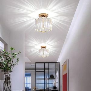 Lâmpadas pendentes Nordic Simples Aisle Lamp Corredor Cristal Cristal Chandelier Entrance Hall Hall Creative Balcony Lam