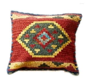 Pillow Kilim Kilrim Wool Manual Weave Nation Disturbance Sago Second Continuous System Countryside Wind 50x50