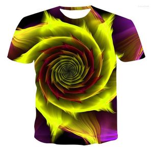 Erkek Tişörtleri Erkek Tişörtleri 2022 Moda Geometrik 3D Polyester Baskı Gündelik Sporlar Rahat Sokak Giyim Kısa kollu T-Shirt