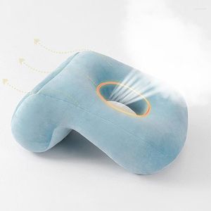 Pillow Mcao Nap Sleeping For Office Fiber Slow Rebound Face Down Desk Comfortable Washable Velvet Cover Soft Donut TJ0369
