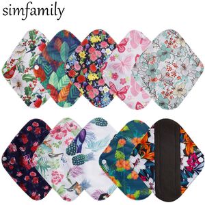 기타 출산 용품 Simfamily 10pcs 재사용 가능한 패드 대나무 위생 세척 가능한 팬티 라이너 엄마 월경면 221101