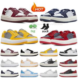 Lucht Lows Low Tops S Elevate Basketball Shoes Jumpman Midnight Navy Bred University Blue Jordens Wolf Gray Black White Team Red Platform Sneakersse OG