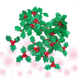Decorative Flowers Christmas Artificial Berries Holly Leaves Diy Leafred Berry Crafts Wreath Materialgreen Simulated Fake Hat Ornament