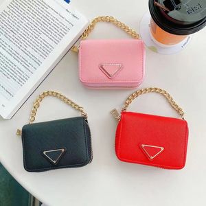 Designer Headphone Accessories Bluetooth Earphone Cushions Pink Red Handbag Style with Golden Chain Cover Shell Universal for