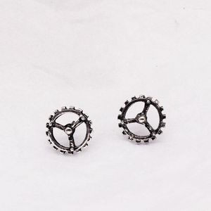 Ohrstecker VamGoth Herren für Frauen Hip Hop Rock Einfache Zahnradform Alte Silberfarbe Hipster Schmuck Großhandel