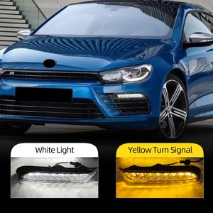 1 Pair For Volkswagen VW Scirocco R Line 2015 2016 Car LED Front Bumper Light DRL Daytime Running Light turn signal Fog lamp