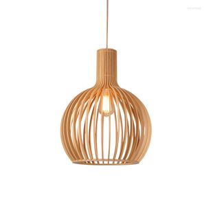 Pendelleuchten Nordic Simple Class Holzhaus Kithcen Wohnzimmer Nachttisch Coffee Shop Bar Naturweiß Schwarz Niederländische Lampe