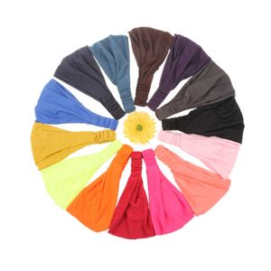 Yoga Hair Bands Women Dubbe Layered Cotton Headband Headwear Headwrap Sport Tulip Band H003 L221027