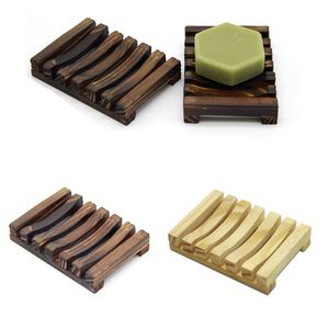 Creative Soap Box Wooden Soap Rack Bathroom Natural Bamboo Soap Dish Household Hotel Supplies T500763