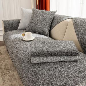 Chair Covers Linen Living Room Sofa Cover Four Seasons Universal Non-Slip Modern Simple Solid Color Cushion Cloth Towel Breathable Back