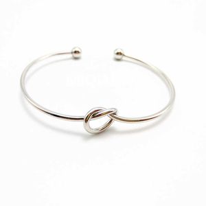 Simple Love Knot Bracelet European and American metal open bracelet DIY men's and women's bracelets link1