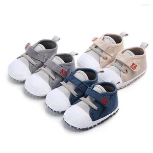 First Walkers Baby Boy Canvas Buty Urodzone 0-18m Bawełniane miękkie podeszwa antiskid dla chłopców niemowlę