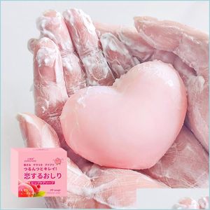 Sapone fatto a mano Sapone in PP Pesca Rosa Sbiancante Saponi fatti a mano Sbiancamento Illumina Glutei Parti intime Pulizia della pelle Controllo dell'olio Bagno Bo Dhnta