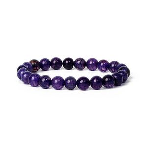 Naturstenp￤rlor armband f￶r kvinnor m￤n randiga agater kristallkvarts jades smycken reiki helande armband yoga armband present l￤nk1