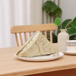 Table Napkin Embossed Polyester Napkins Wedding Printed Square Cloth Handmade Washable Dinner Foldable Christmas Placemats And