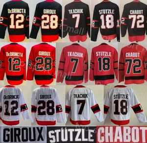 Hockey su ghiaccio retrò inverso personalizzato 18 Tim Stutzle Jersey STuetzle 12 Alex Debrincat 28 Claude Giroux 7 Brady Tkachuk 72 Thomas Chabot Blank per