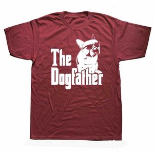 The Dogfather Dog Dad Polo Shirt Fransk Bulldog Roliga T-shirts Herr Sommar Harajuku