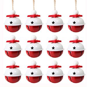 Christmas Jingle Bells with Star Cutouts Xmas Tree Hanging Ornaments Party Festival Decorations RRA674