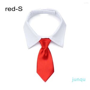 Hundkläder Pet Cat Formell slips Tuxedo Bow slips Svart och röd krage för tillbehör Bröllopsemester Party Gift 023